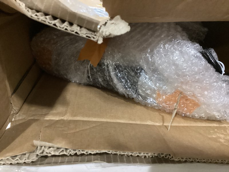 Condition photo showing As Is for Halloween Decorations Outside Giant Spider - HOYECHI Outdoor Halloween Decor Lighted Spider 4.2FT, Light Up Spider with 90 LED Lights, Ground Stakes, for Front Yard Porch Gardens Lawns Party 4.2 ft Giant Spider