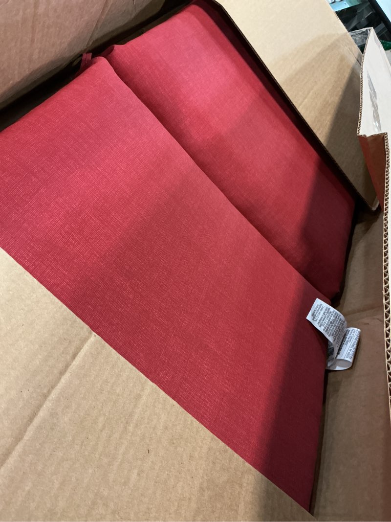 Condition photo showing Good Condition for arden outdoor patio dining chair cushion, 20x44, rain-proof seat pad, fade-resistant outdoor cushion ruby red leala 1 pack ruby red leala