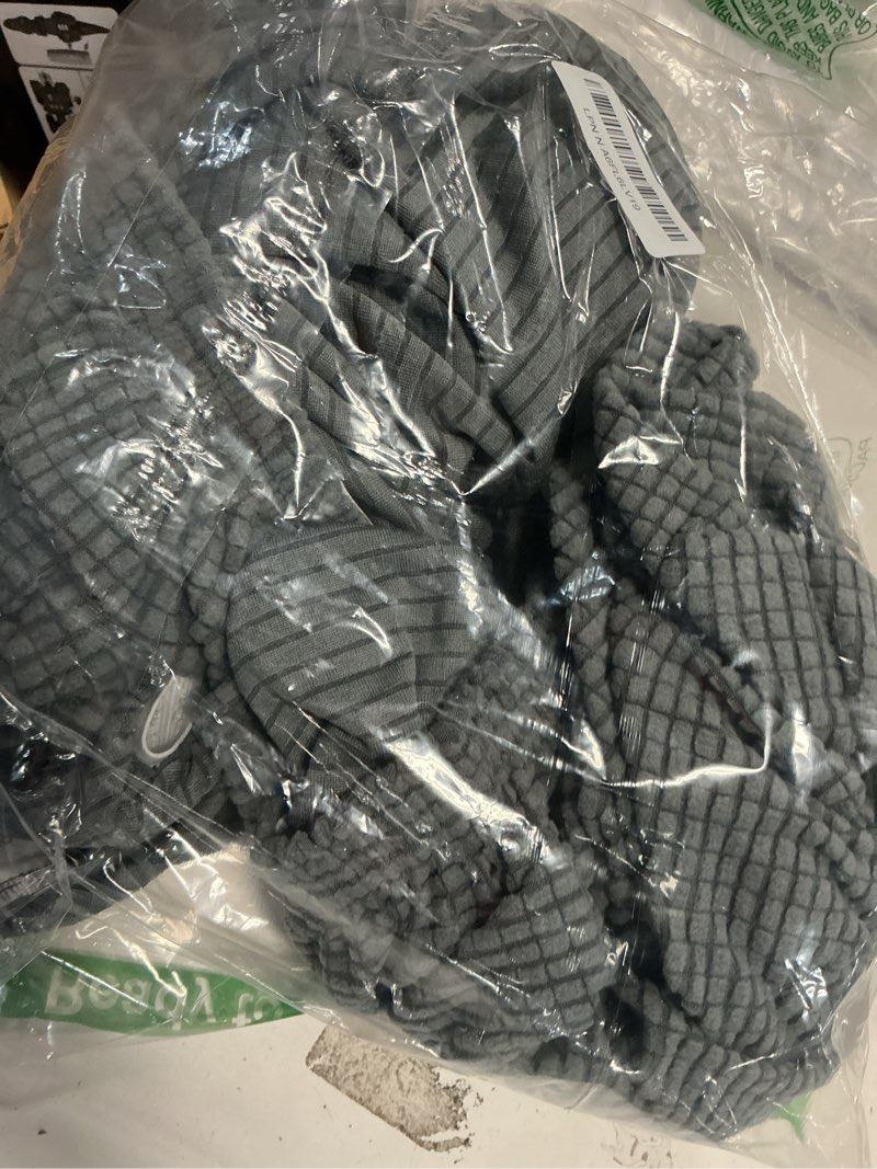 Condition photo showing Good Condition for H.VERSAILTEX Super Stretch Individual Chaise Cover Sectional Couch Covers for L Shaped Sofa Both Left/Right Featuring Thick Jacquard Textured Twill Fabric (1 Piece Chaise Cover, Grey) Grey Chaise Cover