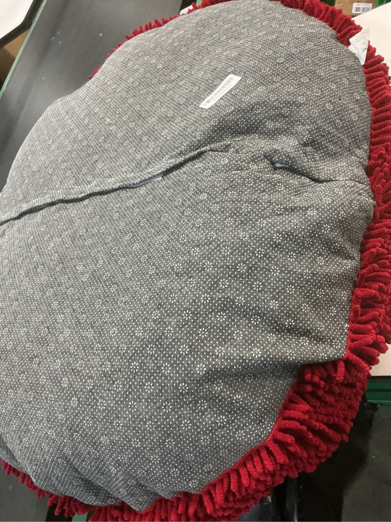 Condition photo showing Good Condition for Muddy Mat® Cloud K-9 Bed for Dogs & Cats, Soft & Relaxing Donut Dog Bed, Chenille Material, Removable Cover, Washable & Dryer Safe–Red Large(40'x40') Large (40''X40'') Red