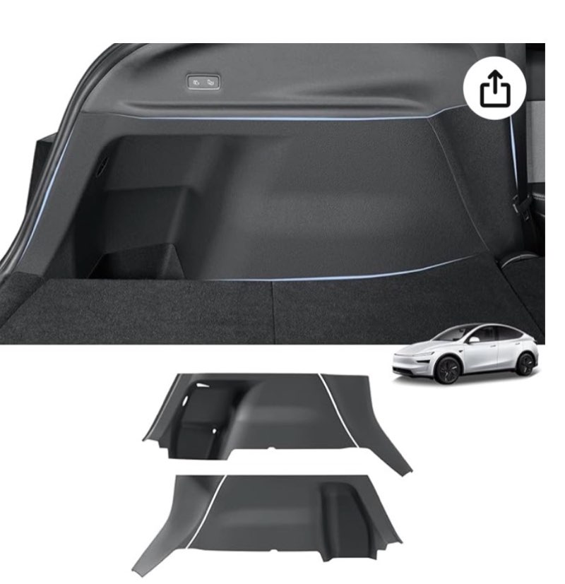 luckeasy rear trunk side full protective cover for tesla model y juniper 2026 2025 5 seat standard &