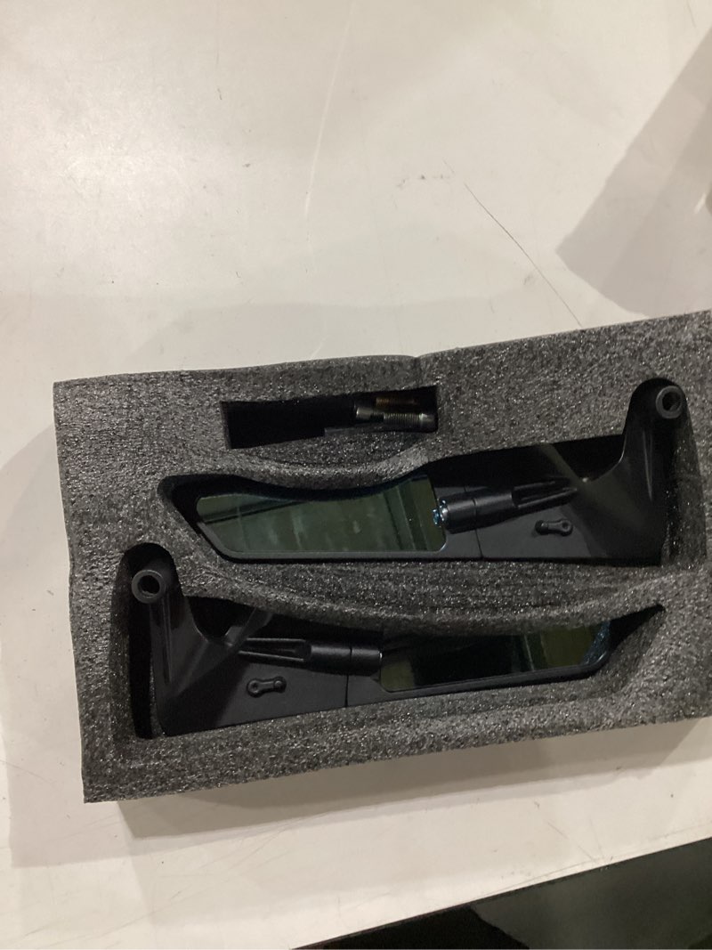 Condition photo showing Good Condition for xintre large size motorcycle mirrors anti-glare rotating stealth wind wing side rear view mirrors compatible with duke 390 250 yamaha mt-07 mt-09 kawasaki z400 z650 z900 z1000 street bike mirror etc