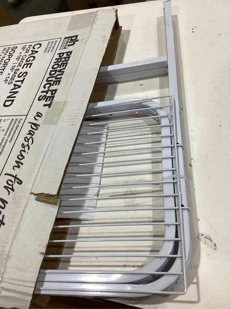Condition photo showing Good Condition for prevue pet products bird cage stand with shelf (white)