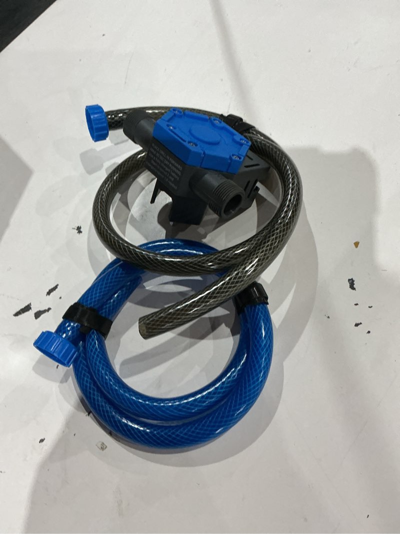 Condition photo showing As Is for rotopump drill-powered transfer pump kit plastic kit