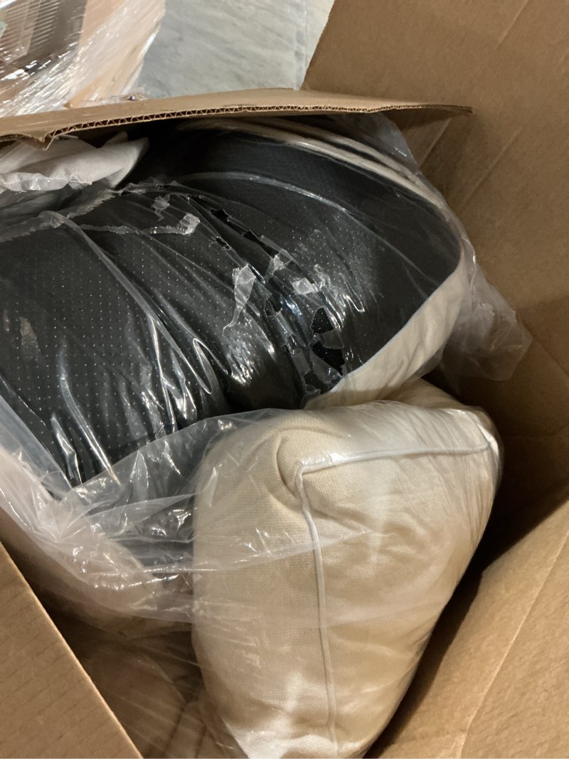 Condition photo showing Good Condition for yz home rocking chair cushion, set of thicken seat & back chair cushions with memory foam, non-slip chair pad with ties for for indoor&outdoor rocker, beige, 28 * 18 * 5/18x18x5 cream 28''x18''/18''x18''
