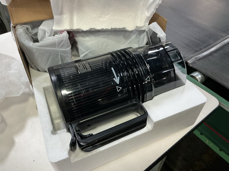 Condition photo showing As Is for amzchef cold press juicer machine with 6" extra-wide feed chute for family