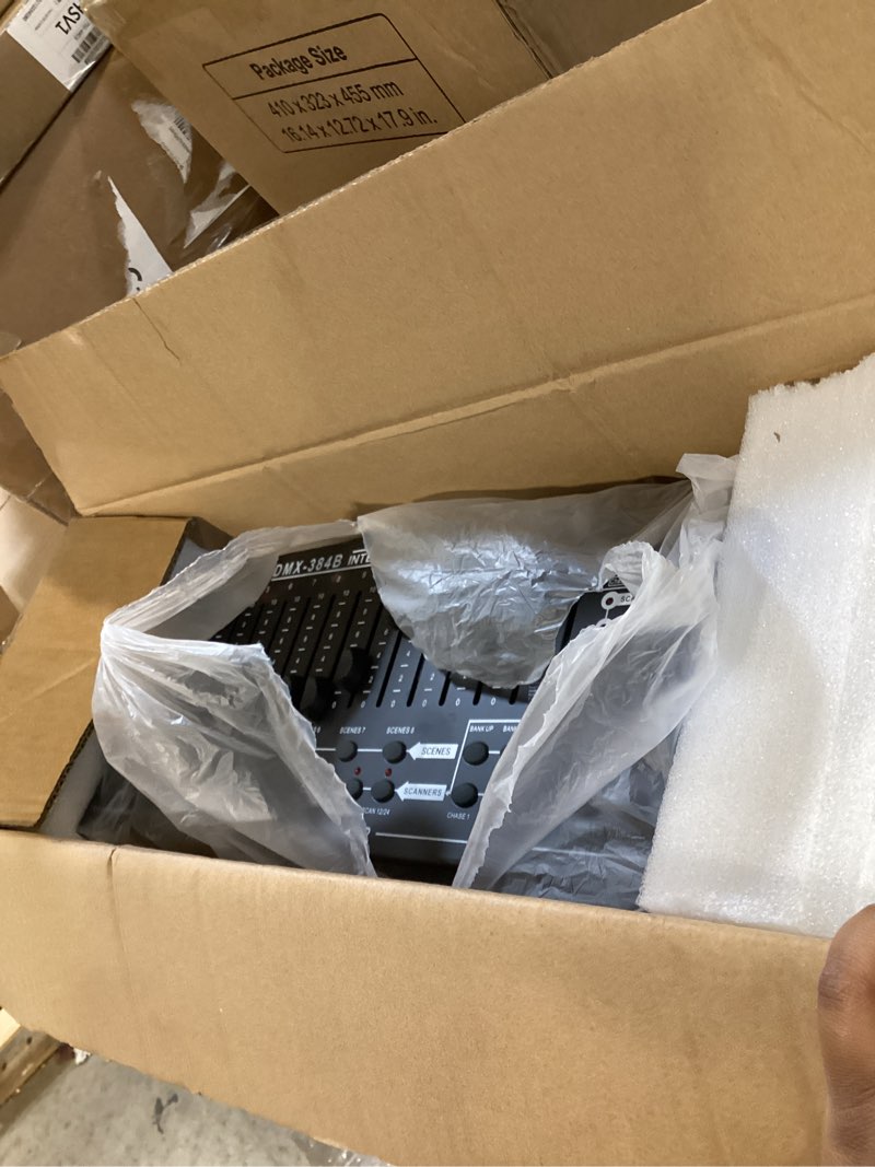 Condition photo showing Good Condition for dmx 384 channel lighting controller with dmx512 protocol compatible with moving head light, dmx operator console with midi control for djs, stage, party, club, theater lighting