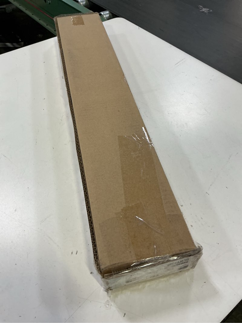 Condition photo showing New/Like New for dez furnishings premium cordless 1" room darkening vinyl mini blinds, 20.5" w x 48" h, white
