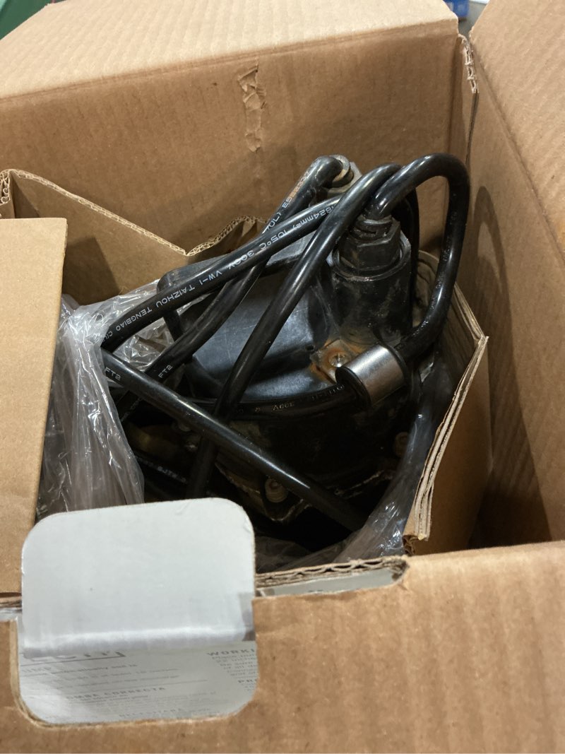 Condition photo showing As Is for utilitech 1/3-hp 40-gpm aluminum submersible sump pump