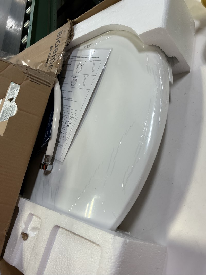 Condition photo showing Good Condition for Bio Bidet BB550 Heated Bidet Seat with Warm Water Wash & Air Dryer, Night Light, Low Profile Design, Elongated Bidet + Air Dryer