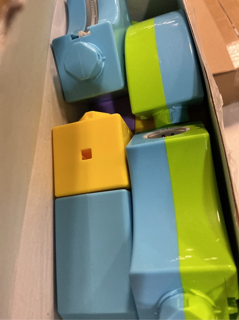 Condition photo showing Good Condition for klick rail electric train set 3d magic flexible race track for kids 3 4 5 6 7 8 years old, 48 pcs race car track block with anti-gravity, educational stem toy boys girls birthday advanced set