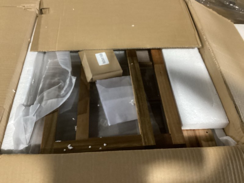 Condition photo showing Good Condition for pastry display case,cookie display, professional-grade retail bakery display case,,3 tier premium acacia wood and clear acrylic bread box,with removable trays and rear doors for home or commercial use