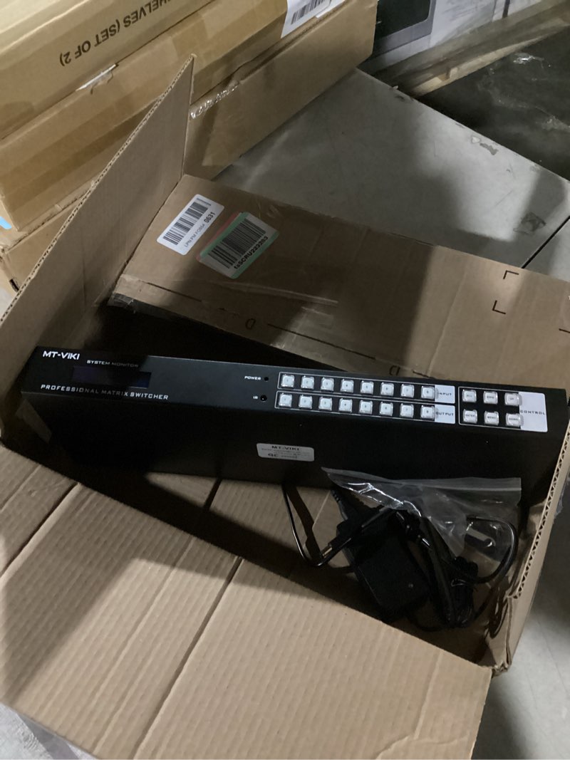 Condition photo showing Good Condition for mt-viki 4k hdmi matrix switch 8x8 w/web gui & 3.5mm stereo audio extraction w/ir remote, 4k@30hz, rack mount switcher & splitter, edid, rs232, lan port, app, fit 1u 19'' rack 8x8 4k30hz