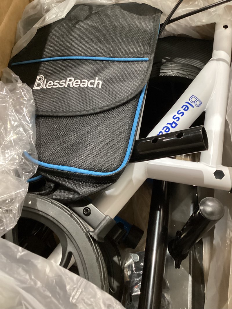 Condition photo showing Good Condition for Knee Scooter?Knee Scooter for Adults for Foot Surgery?Knee Walker for Foot Injuries Compact Crutch Alternative with Dual Braking System (Blue)