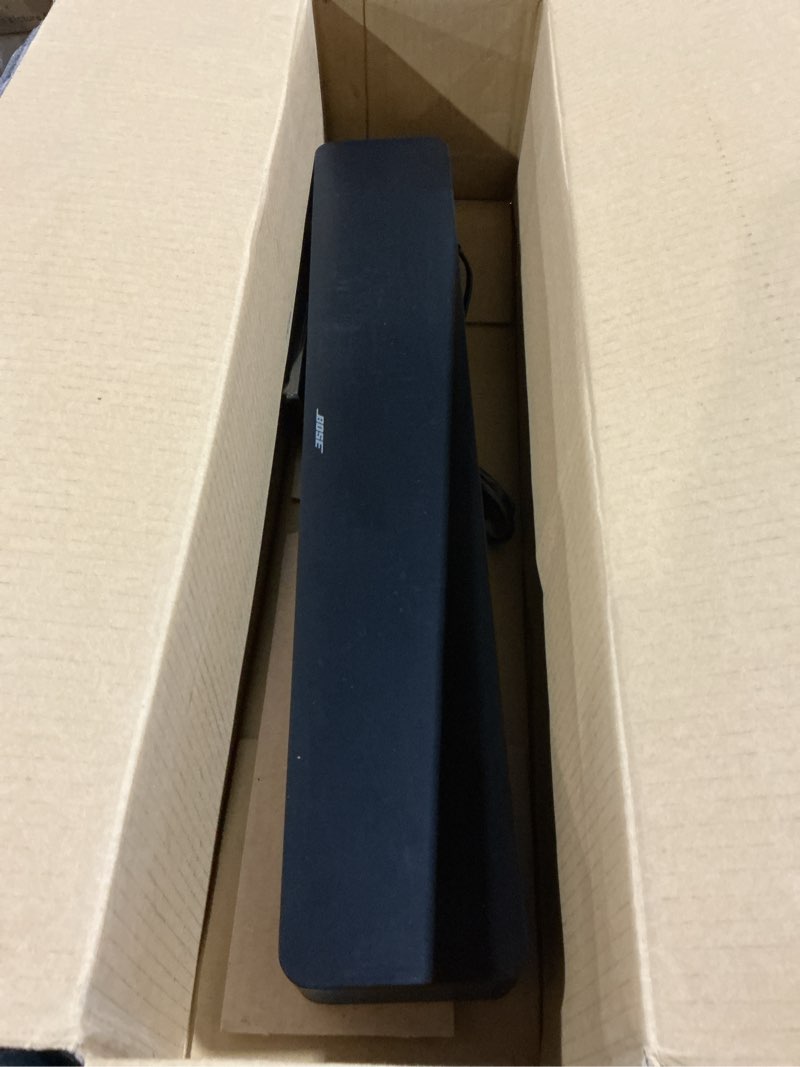 Condition photo showing As Is for bose tv speaker - soundbar for tv with bluetooth and hdmi-arc connectivity, all-in-one compact soundbar, includes remote control, black