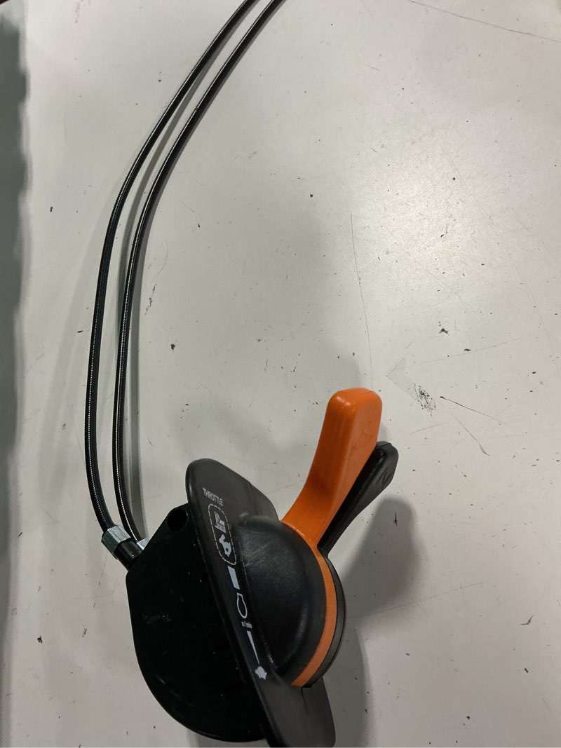 Condition photo showing As Is for partman gy20948 replace fit for john deere throttle & choke cable gy20772 twin control handles fit for jd model 125 135 145 155c 190c la120 la130 la140 la150 x140 la135 la145 la155 la165 la175