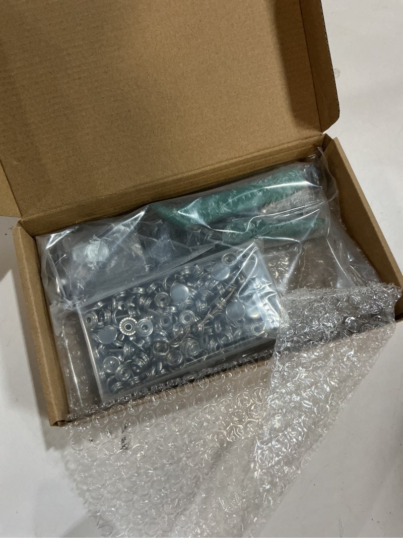 Condition photo showing Good Condition for 210PCS Stainless Steel Snap Fastener Kit – Silver Snap Buttons with Adjustable Snap Pliers Tool for Canvas, Leather, Boat Covers, Tents & DIY Repairs-Green