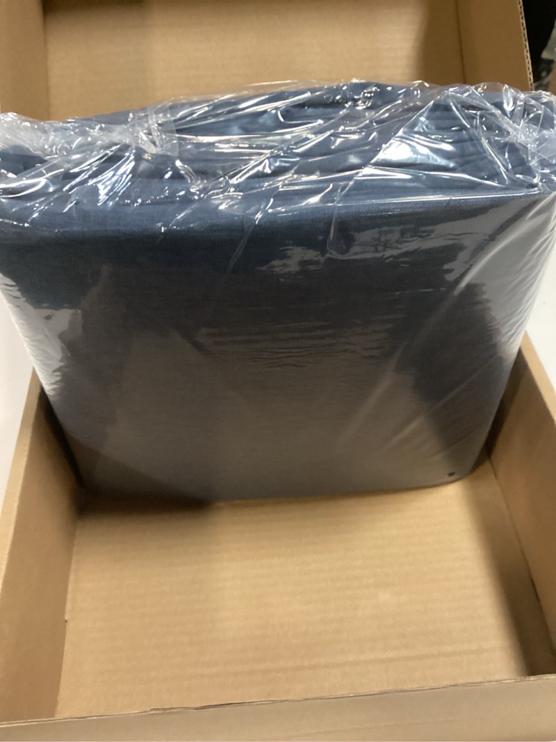 Condition photo showing New/Like New for Amazon Basics 100% Blackout Curtains with Grommets, 2 Panels, 52 x 96 Inches, Navy 52"W x 96"L (Pack of 1) Navy