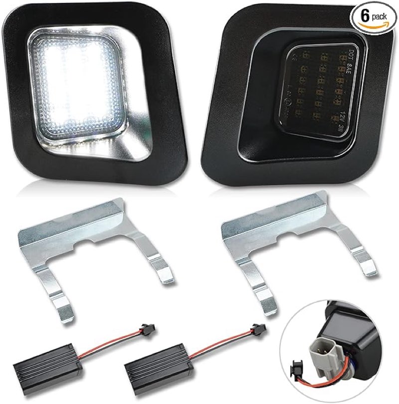 Bestview LED License Plate Light With Clip Retainer, Tag Lights Assembly Compatible with 2003-2018 D