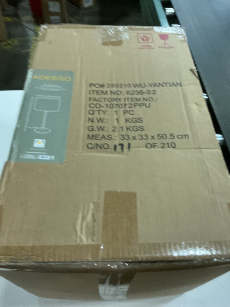 Condition photo showing New/Like New for Adesso Table Lamp with Scratch Proof and Corrosion Resistant Body - Perfect Lighting for Bedroom and Living Room Decor, Matte White Table Lamp White