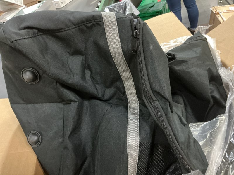 Condition photo showing As Is for YOREPEK Padded Car Seat Travel Bag Backpack for Airplane, Heavy Duty Car Seat Bags for Air Travel, Carseat Cover for Airplane Travel with Shoulder Strap, Car Seats Carrier for Airport, Black