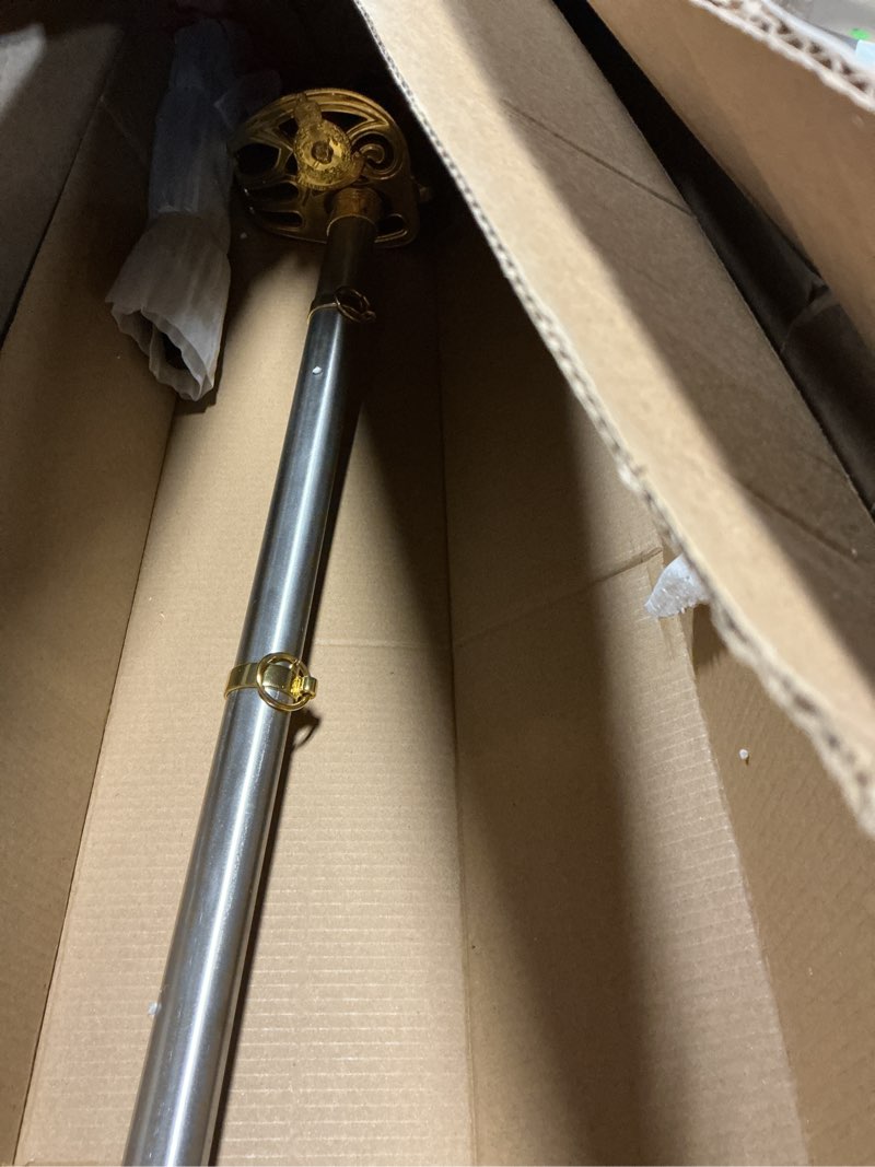 Condition photo showing As Is for 38“ Ceremonial Officer Sword Military Saber with Silver Scabbard for Collection, Display & Gift