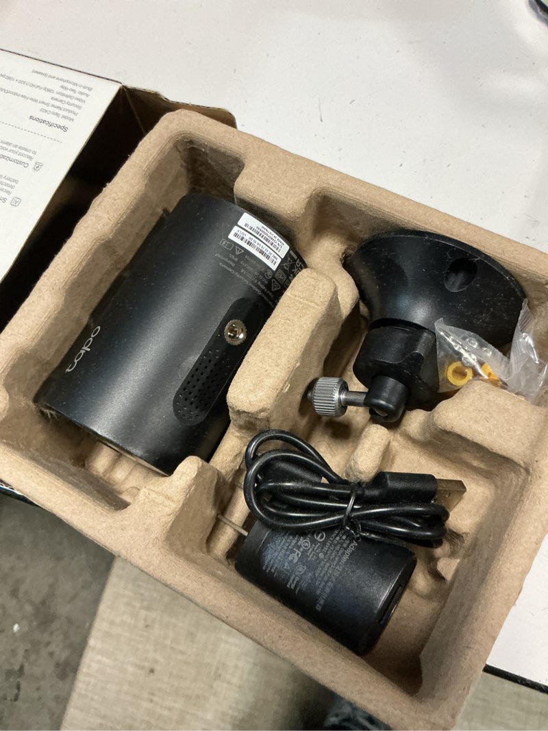 Condition photo showing Good Condition for tapo by tp-link wireless outdoor security camera, 1080p, up to 180 days battery life, free person detection, sd/cloud storage, spotlight color night vision, alarm, no hub needed, black, c403 black 1-pack batterycam 1080p