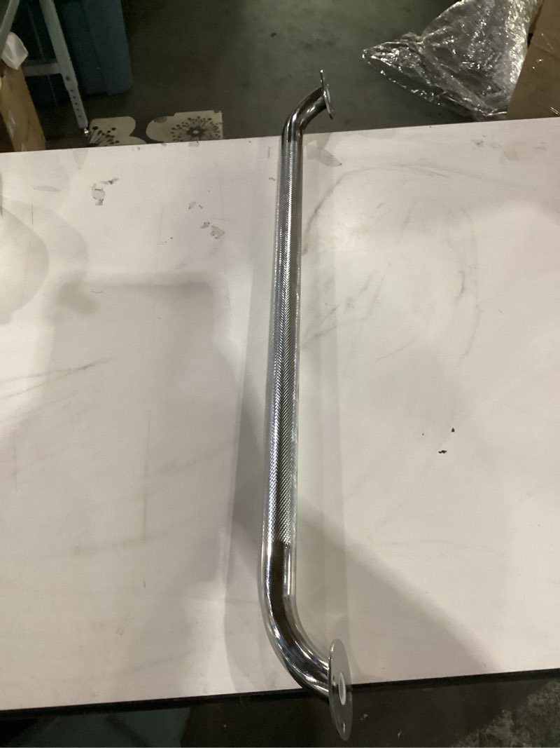 Condition photo showing As Is for 16 inch grab bars for bathtubs and showers - chrome knurled bathroom safety rail handle - non slip textured grip handicap grab bar for seniors, 250 lbs weight support capacity 16"