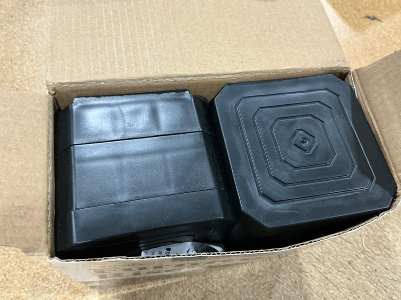 Condition photo showing Good Condition for eclatbain bed risers furniture risers heavy-duty rectangular adjustable block lift to 3 inches and 4.3 inches desk, sofa, chair legs, refrigerator, washing machine support up to 4000 pounds square-4 pack-black 2 layer(3inches)