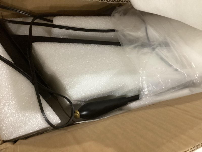 Condition photo showing As Is for Adjustable Swing Arm Wall Sconce - 360° Rotation & Dual Power Modes (Plug-in/Hardwired), Vintage Industrial Wall Mounted Light with Matte Black Finish, E26 Bulb Compatible for Living Room & Bedroom