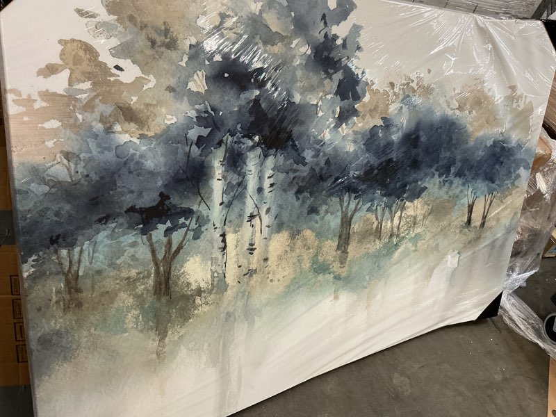 Condition photo showing As Is for waters edge i" by carol robinson canvas wall art