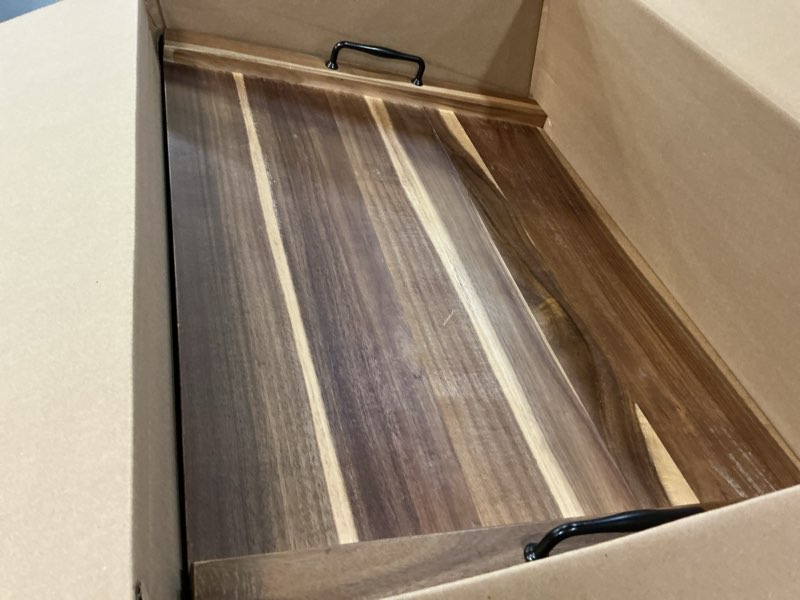 Condition photo showing Good Condition for Noodle Board Stove Cover with Handles for Electric, Gas Stove Top (Acacia Wood) Natutal Acacia