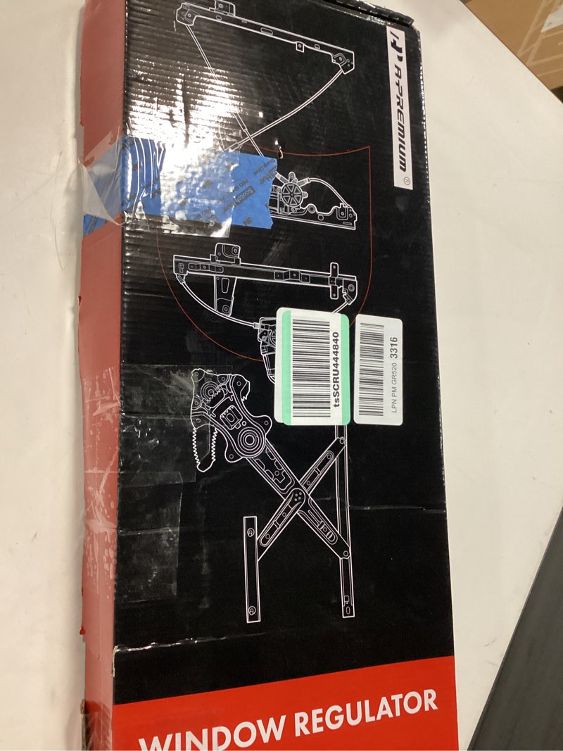 Condition photo showing As Is for an a-premium window regulator unkown model