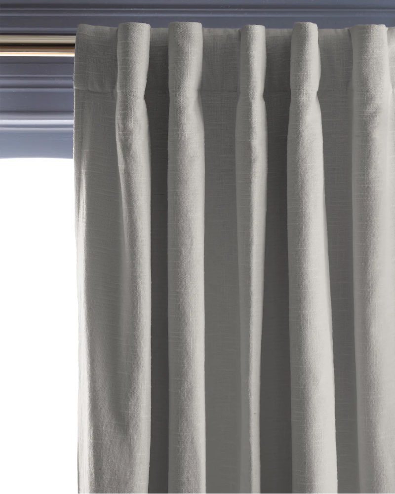 quince european linen room darkening curtain 48x96 in cloud
