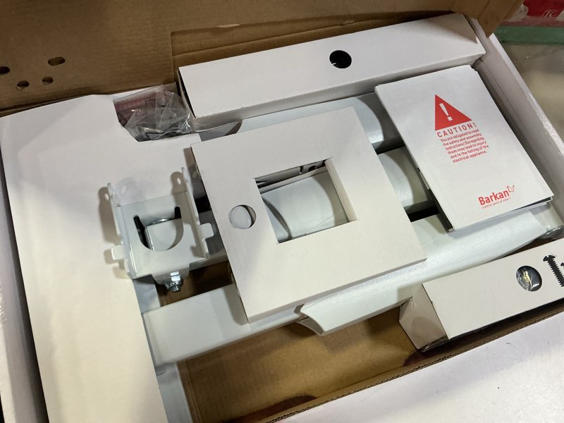 Condition photo showing New/Like New for Barkan Long White TV Wall Mount, 13-65 inch Full Motion Articulating - 4 Movement Flat/Curved Screen Bracket, Holds up to 79lbs, Extremely Extendable, Fits LED OLED LCD (BM343XLW) 30" Long Arm White