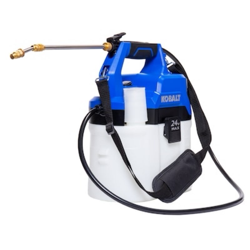 kobalt 2.11-gallon 24-volt battery operated handheld sprayer