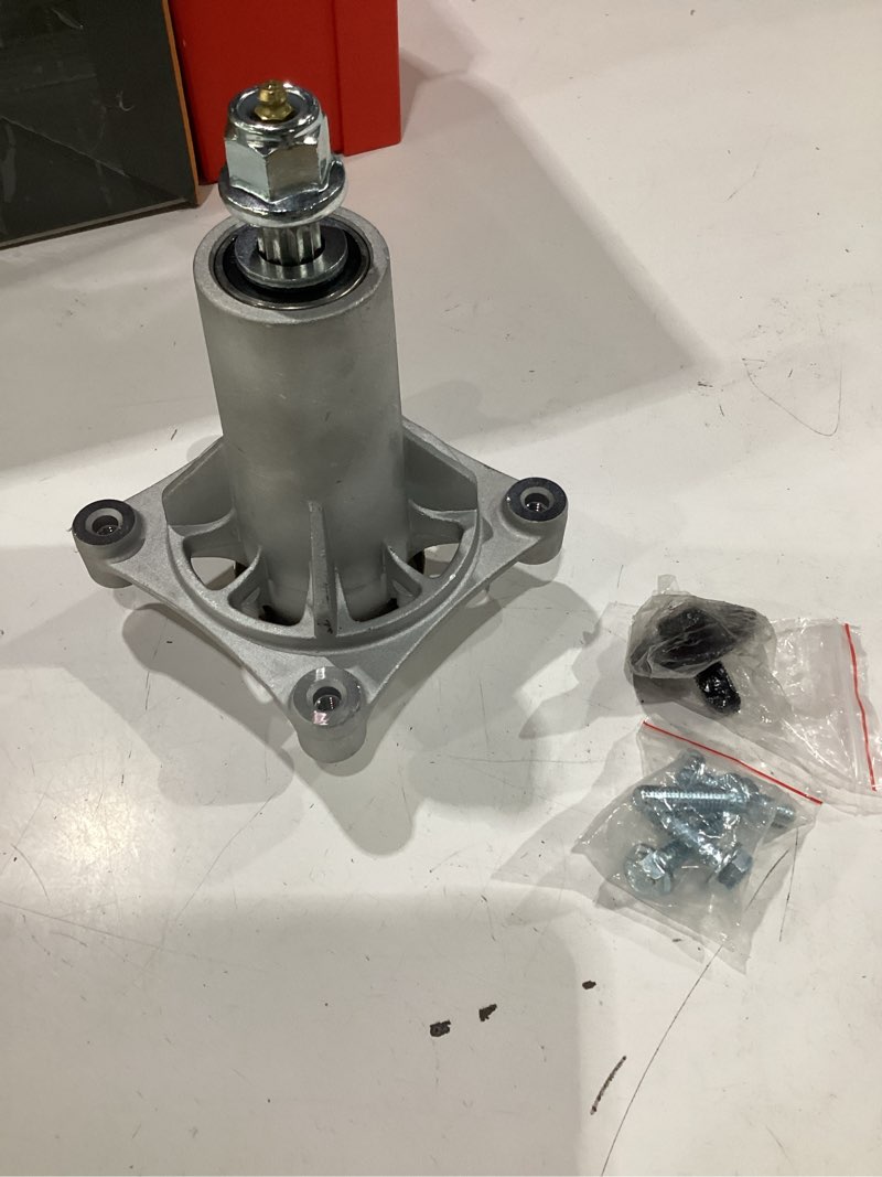 Condition photo showing New/Like New for spindle assembly fit for craftsman hu a riens pou lan - mandrel spindle fit for 42" 46" 48" 54" mower deck, with thread bolts and grease fitting, replace 192810 532187292 532187281 567253301(1)