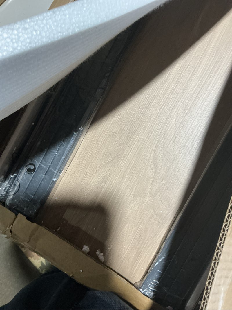Condition photo showing Good Condition for 3 Tier Bookshelf 39.37" Width, Dorm Desk Hutch, Desk Shelf, Long Industrial Bookcase, Wooden Large Book Shelf for School Home Living Room Bedroom Office Storage(Light Coffee) 3 Tier - 39.4" W Light Coffe