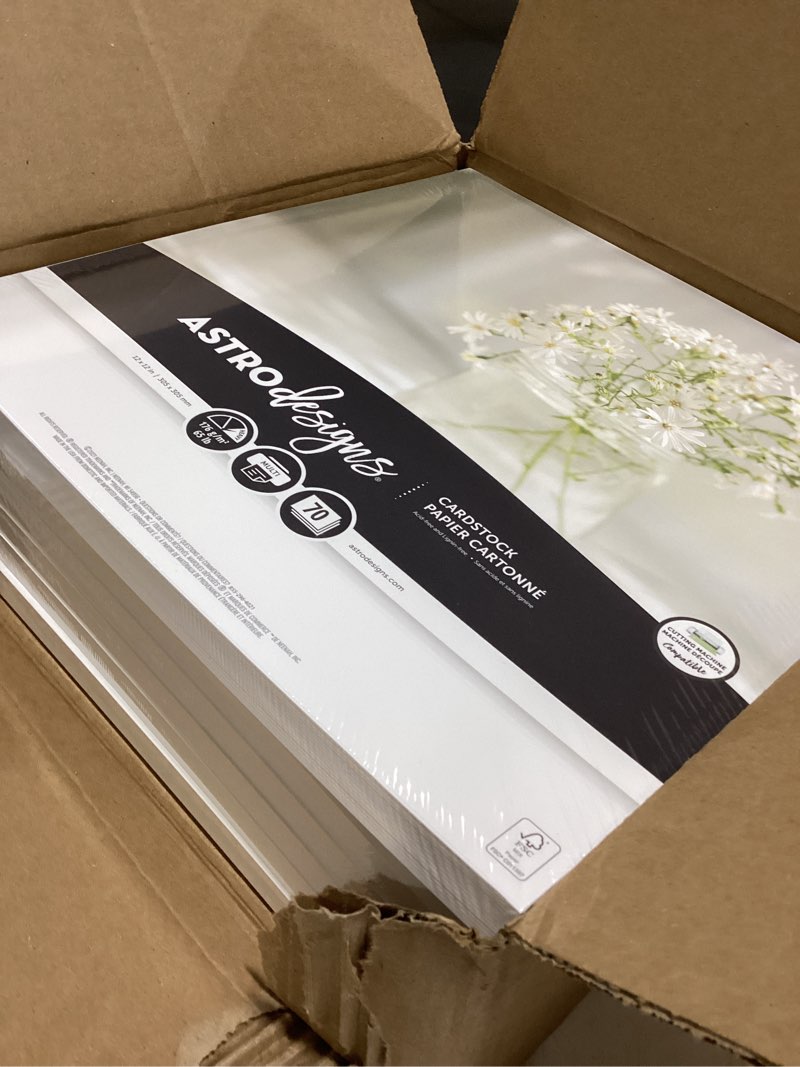 Condition photo showing Good Condition for Astrodesigns Crafting Cardstock, 12\" x 12\", 65 lb/176 gsm, Bright White, 70 Sheets (91522)(Pack of 6)