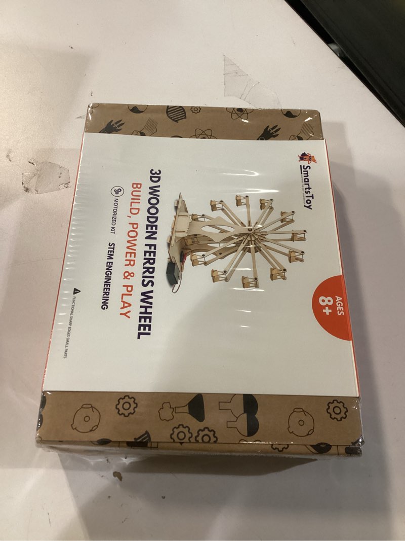 Condition photo showing New/Like New for Wooden Ferris Wheel - DIY 3D Puzzle & Educational Creative Crafts Kit - STEM Projects for Kids Ages 8-12-16, Boys & Girls - Construction Toys Set - Model Building Kit for Christmas & Birthday Gifts