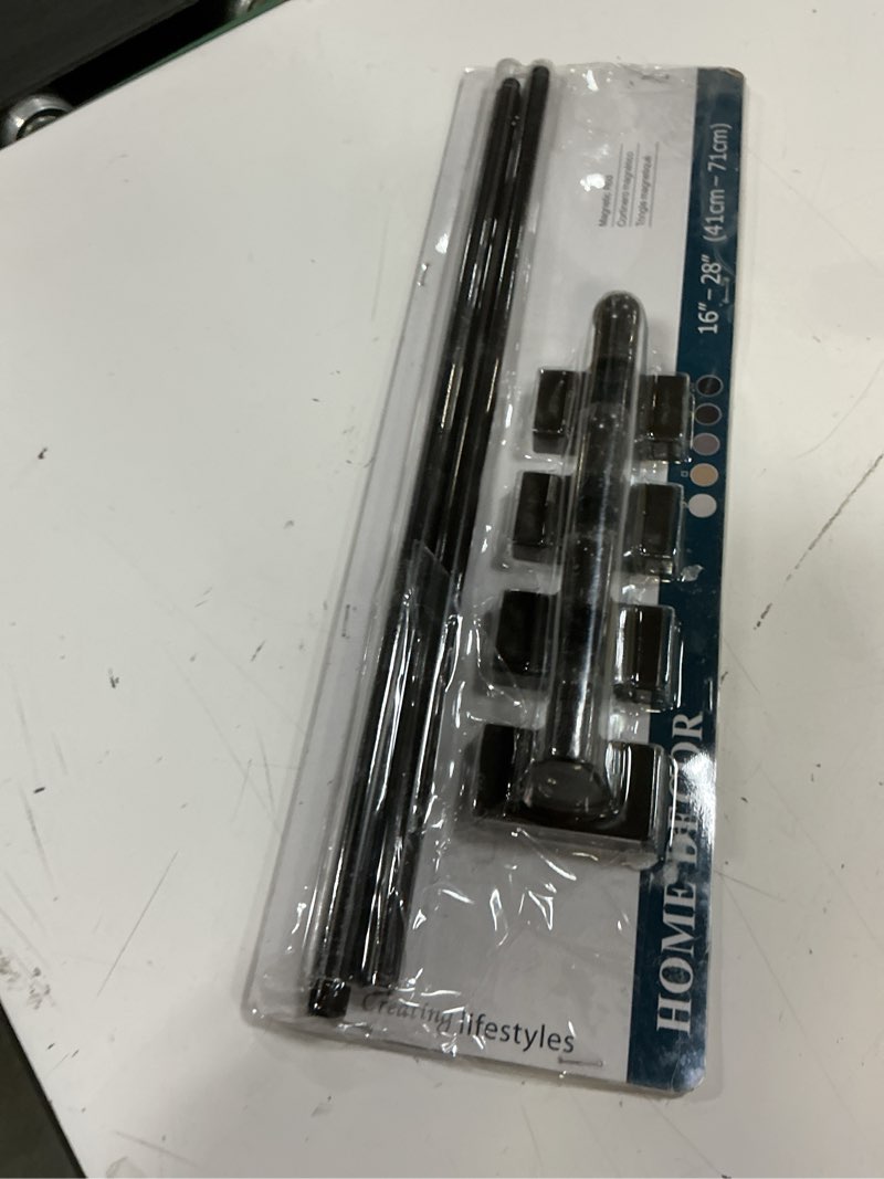 Condition photo showing Good Condition for h.versailtex 2 pack magnetic curtain rods for metal doors, 16 to 28 inch, 1/2 inch diameter, multi-use adjustable appliances for french doors magnetic cafe curtain rod(cocoa) cocoa 16-28 inch 2 pack