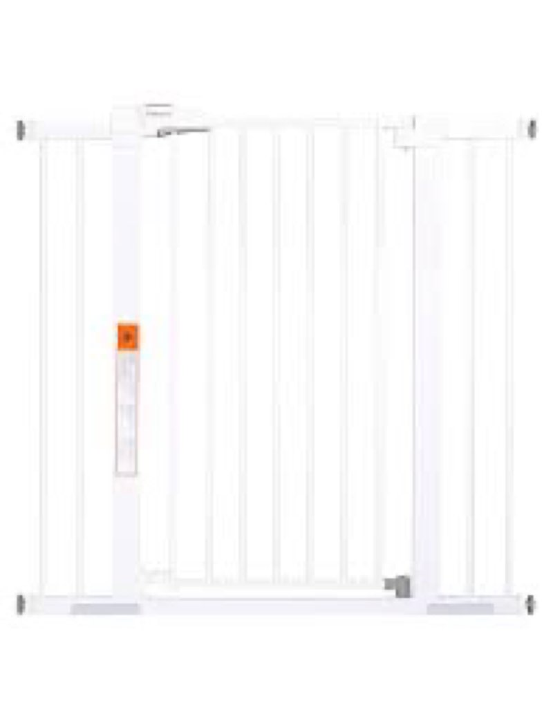 BABELIO 36" Extra Tall Dog Gate, 26-40" Wide Auto Close Baby Gate, Pressure Mounted Metal Pet, Easy 