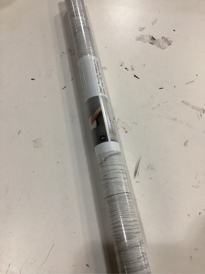 Condition photo showing New/Like New for WIFEA Self Adhesive Vinyl Flooring Roll 23.6"x 118"/19 Sq.Ft Wood Grain Peel Stick Floor Tiles, Wear-Resistant and Waterproof Vinyl Plank Flooring for Bedroom Living Room Office Balcony RV White Grey 23.6"Wx 118"L (19 Sq.Ft) White-Grey Wood