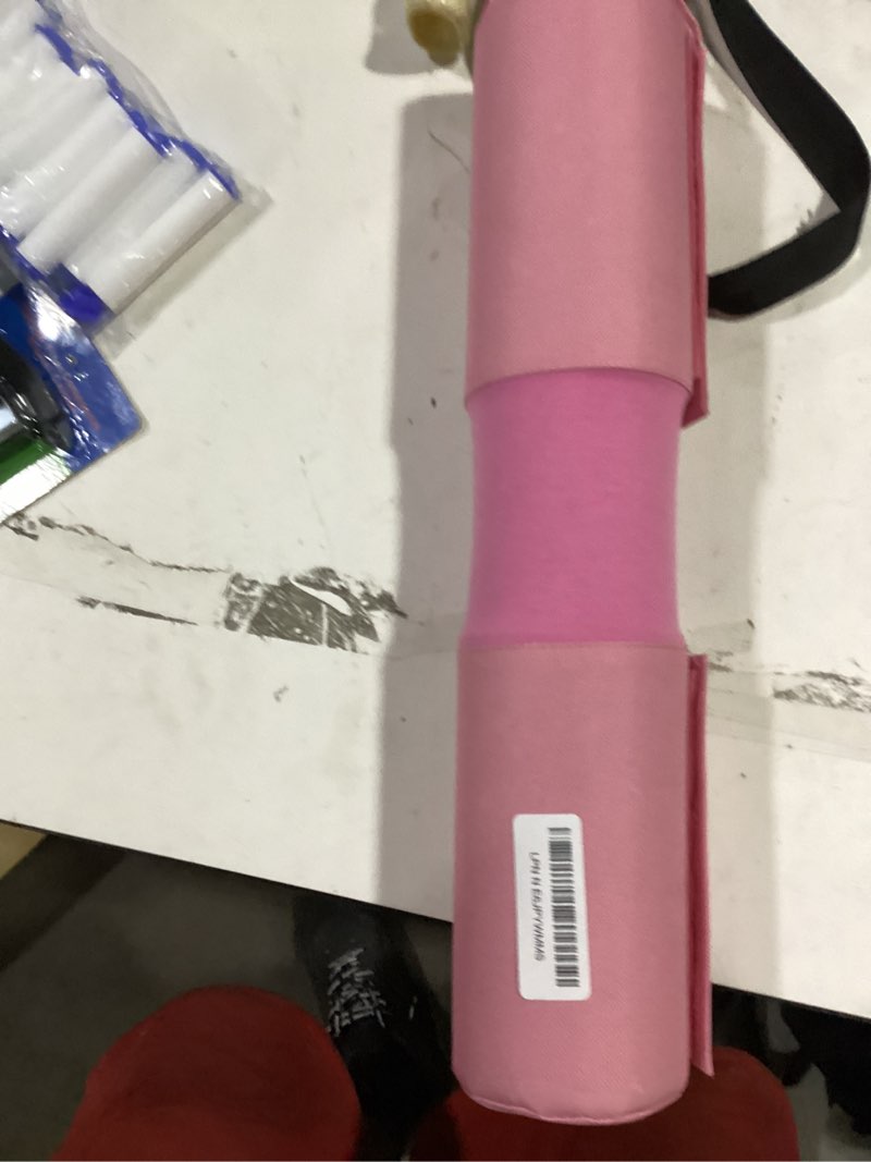 Condition photo showing Good Condition for barbell squat pad nylon padding antislip- thick foam barbell pad for squats cushion, lunges&bar padding for hip thrusts - standard weight bar pad - provides cushion to neck shoulders training pink