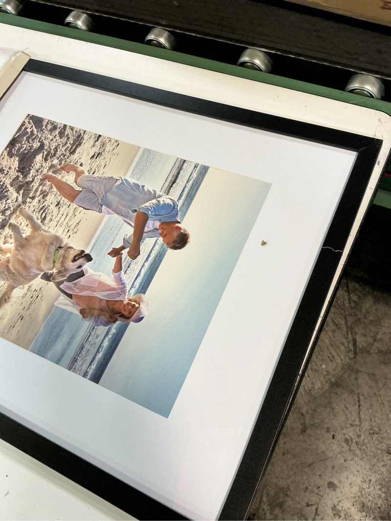 Condition photo showing Good Condition for decoruhome 16x20 picture frame, display pictures 11x14 with mat or 16x20 without mat, wall hanging poster frame, black, 1 pack black 16x20