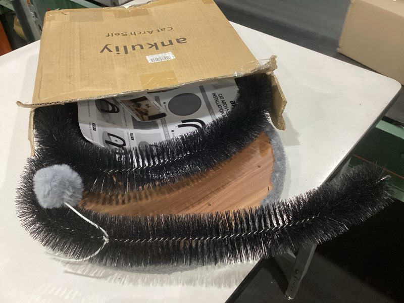 Condition photo showing Good Condition for Cat Arch Self Groomer Massager, Kitty Grooming Brush with 2 Brushes and Heavy Plush Base, Cat Face and Back Scratchers, Rubbing Post for Indoor and Outdoor Cats with 2 Plush Balls