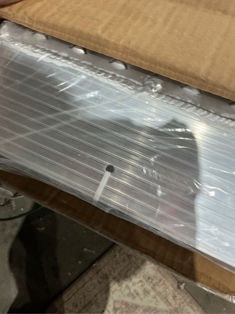 Condition photo showing As Is for gardhom 2pcs 39"x11" aluminum shed ramps for lawn mower | 3000 lbs/pair capacity, anti-slip cross-hole surface, for lawn mower snow blower golf cart, all-weather use shed ramps 39x11"-1pair