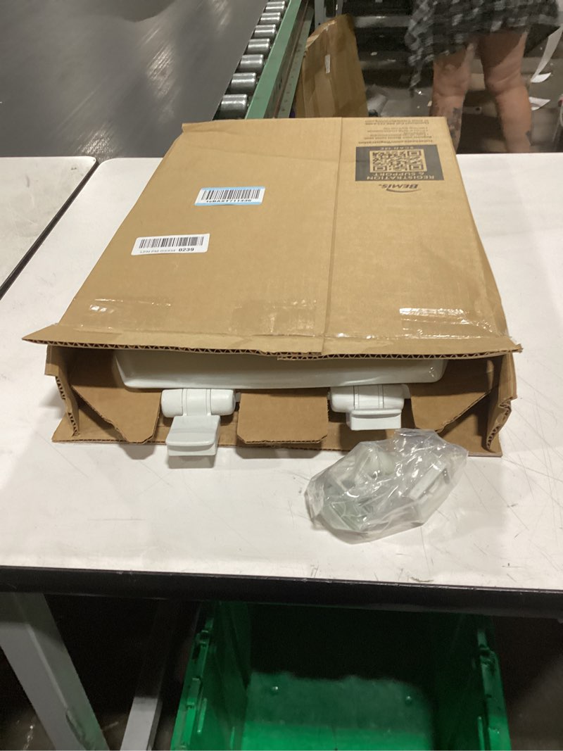 Condition photo showing New/Like New for mayfair cassel slow close toilet seat, easy clean, non slip premium wood seat, easy install, made in usa, elongated, white elongated 1 - toilet seat