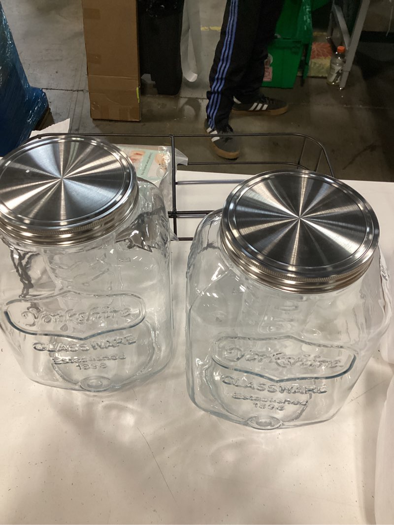 Condition photo showing Good Condition for yorkshire 2 gallon glass beverage dispenser with stand and lid