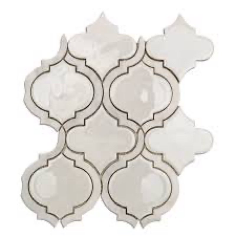 Divine arabesque 4x3 ceramic mosaic tile 7 pieces 